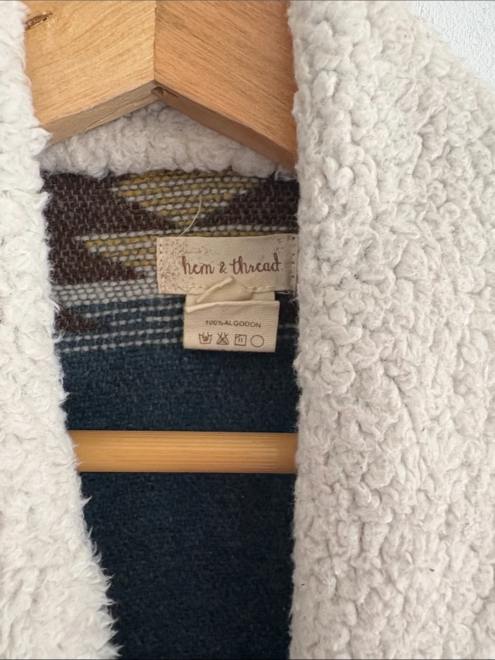 Hem & Thread Southwestern Aztec Sherpa-Lined Vest